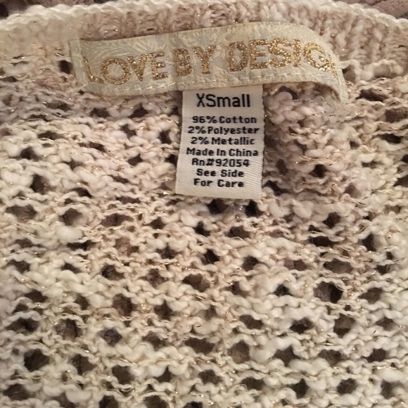 Love by Design 3/4 sleeve cardigan- Cream - Picture 4 of 4